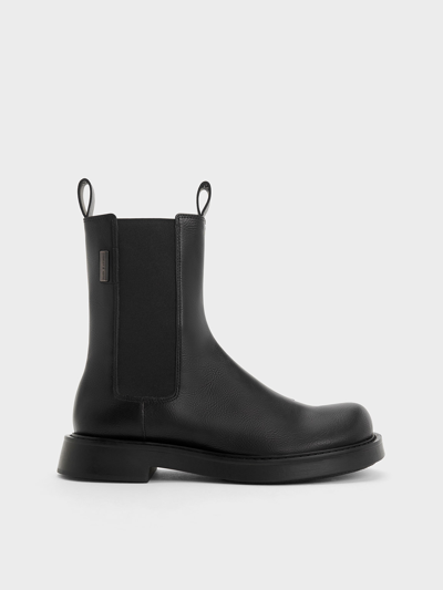 Charles & Keith Bryn Chelsea Boots In Black