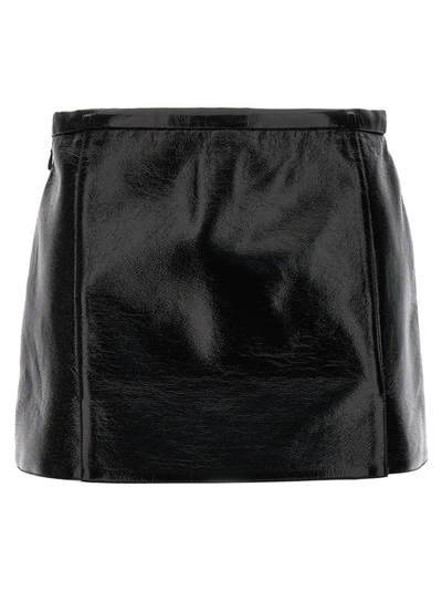 Courrèges Vinyl Shallow Skirt Woman Black