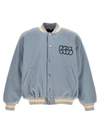 GCDS LOGO BOMBER JACKET CASUAL JACKETS, PARKA LIGHT BLUE