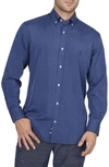 TAILORBYRD ON THE FLY REGULAR FIT DOT STRETCH BUTTON-DOWN SHIRT