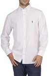 TAILORBYRD TAILORBYRD ON THE FLY SOLID PERFORMANCE BUTTON-DOWN SHIRT