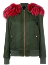 MR & MRS ITALY FUR LINED BOMBER JACKET,BB05312125968