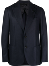 Lardini Single-breasted Patch-pocket Jacket In Blu