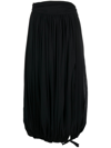 Philosophy Di Lorenzo Serafini Pleated Puffball Midi Skirt In Nero