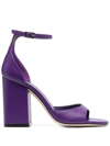 Paris Texas Mauve Fiona 100 Mm High Sandals In Viola