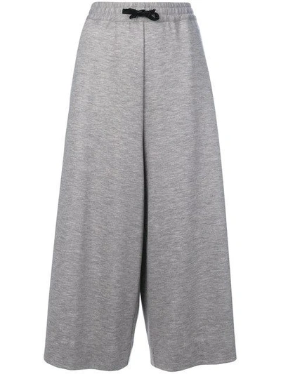 Maison Margiela Wool Culotte Sweatpants In Dark Grey