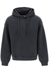 Lemaire Cotton-blend Jersey Hoodie In Asphalt (grey)