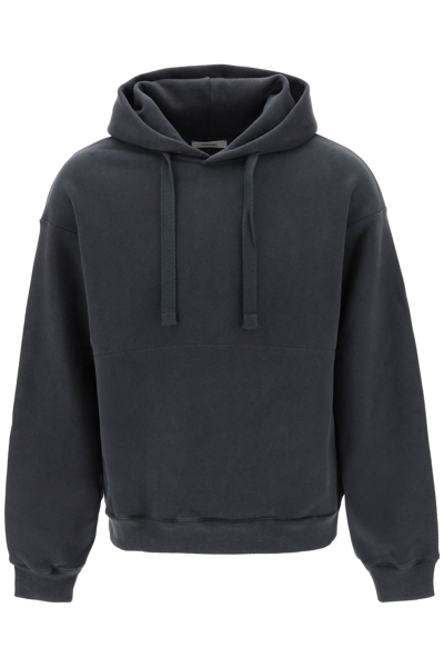 Lemaire Cotton-blend Jersey Hoodie In Grey