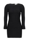 Herve Leger Black Crewneck Icon Dress