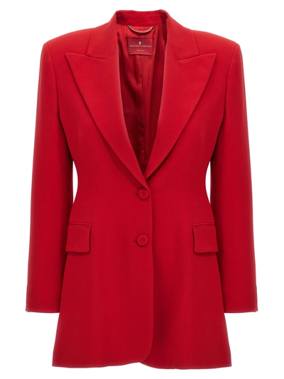 Ermanno Scervino Single-breasted Blazer Jackets Red