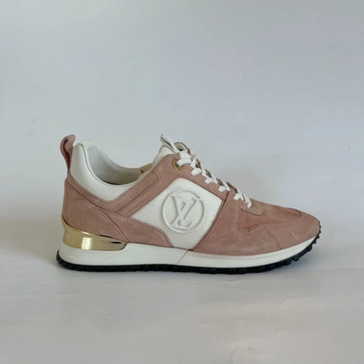 Pre-owned Louis Vuitton Pink/white Run Away Low-top Sneakers, 40