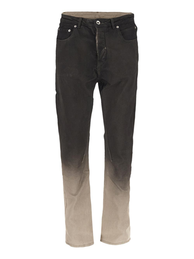 Rick Owens Drkshdw Gradient-effect Cotton Jeans In Black