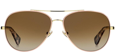 Kate Spade Avaline Aviator Frame Sunglasses In Pink