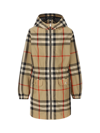 Burberry Kids' Vintage-check Hooded Parka In Archive Beige