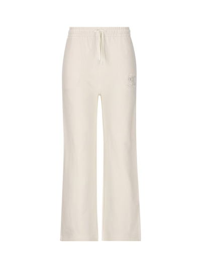 Burberry Kids Elasticated Drawstring Waistband Pants In White