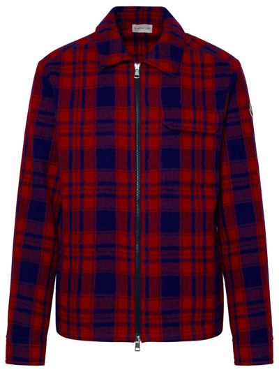 Moncler Checked Zipped Overshirt In Multi