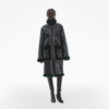 Helmut Lang Women's Patent Leather & Shearling Coat In Evergreen