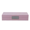 ADDISON ROSS LTD PINK LACQUER BOX WITH SILVER