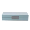 Addison Ross Ltd Light Blue Lacquer Box With Silver In Blue