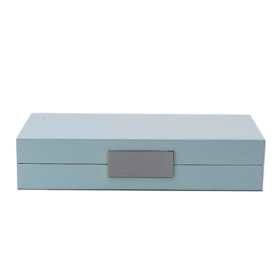 Addison Ross Ltd Light Blue Lacquer Box With Silver