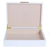 ADDISON ROSS LTD LARGE WHITE LACQUER BOX WITH GOLD