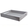 Addison Ross Ltd Chiffon Grey Medium Lacquered Serving Tray In Grey