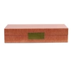 Addison Ross Ltd Orange Croc Box With Gold In Orange