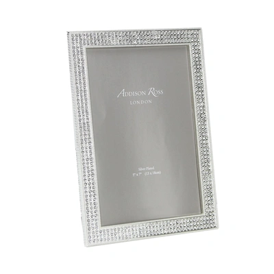 Addison Ross Ltd Silver Florence Diamante Frame In Gray