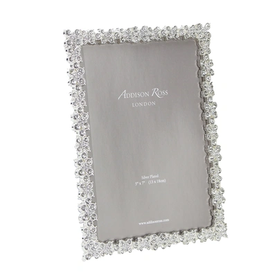 Addison Ross Ltd Silver Daisy Diamante Frame In Gray