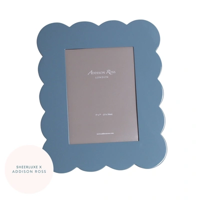 Addison Ross Ltd Chambray Blue Lacquered Scallop Photo Frame – Limited Edition