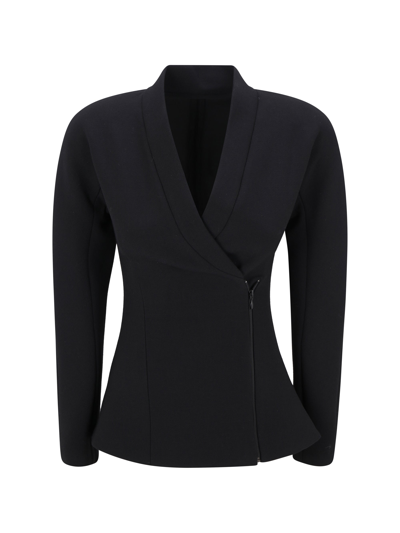 Alaïa Cinched Jacket In Noir Alaia