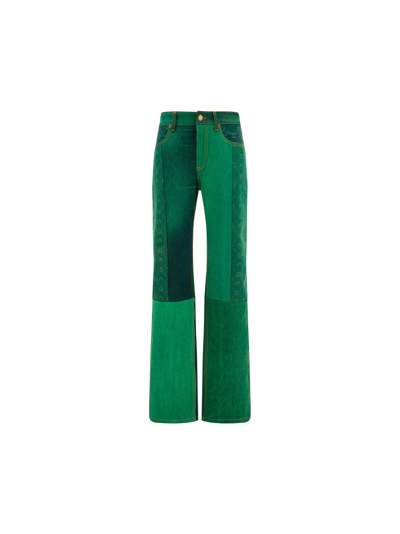 Marine Serre Gerade Hose In Green