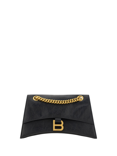 Balenciaga Crush Small Shoulder Bag  Bags Black