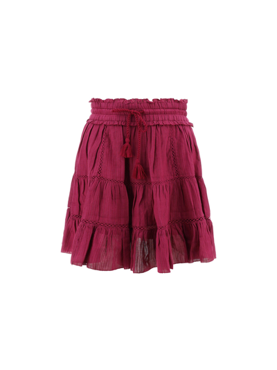 Isabel Marant Étoile Lioline Cotton-blend Miniskirt In Orchid