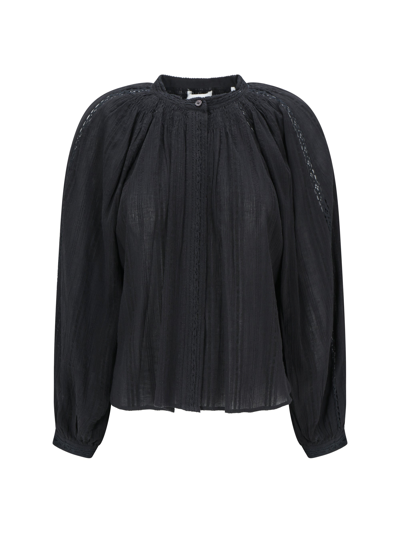 Isabel Marant Étoile Imayae Pleated Shirt In Black