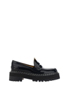 Proenza Schouler Lug Sole Glossed-leather Platform Loafers In Black