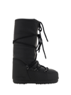 Moon Boot Icon Glance Satin Snow Boots In Black