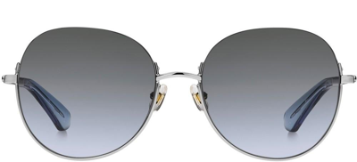 Kate Spade Astelle Round Frame Sunglasses In Silver