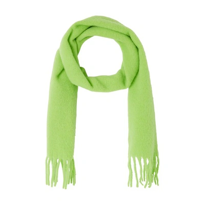 American Vintage Green Flouro Hizlaw Scarf In Jaune_fluo