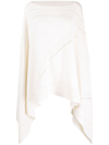 ERMANNO SCERVINO WHITE CAPE WITH PERFORATED DETAILS