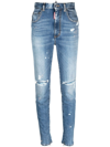 Dsquared2 High-rise Skinny Jeans In Blue