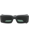 Jacquemus Les Lunettes Tupi Square-frame Sunglasses In Nero