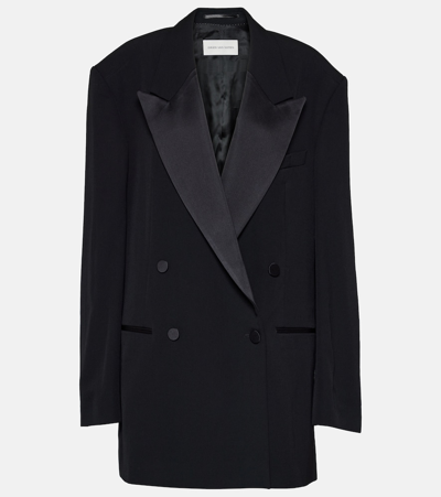 Dries Van Noten Bow Blazer Jacket In Black