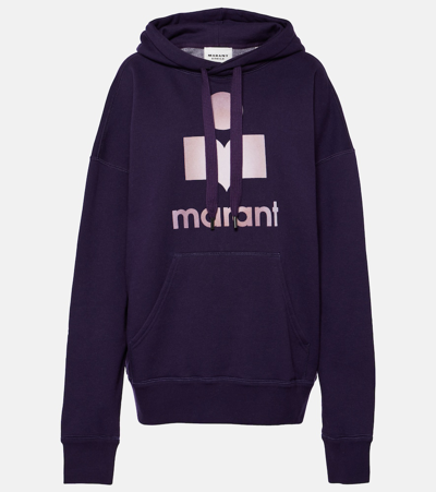 Isabel Marant Étoile Faded Black Cotton-blend Mansell Logo-print Hoodie