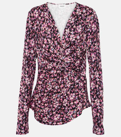 ISABEL MARANT ÉTOILE LYSS RUCHED JERSEY TOP