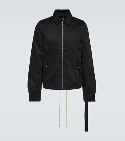 Rick Owens Drkshdw Cotton Twill Jacket In Black