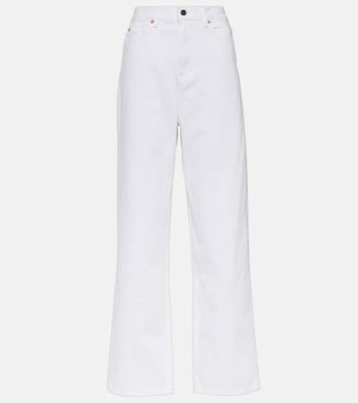 Wardrobe.nyc High-rise Straight Jeans In White