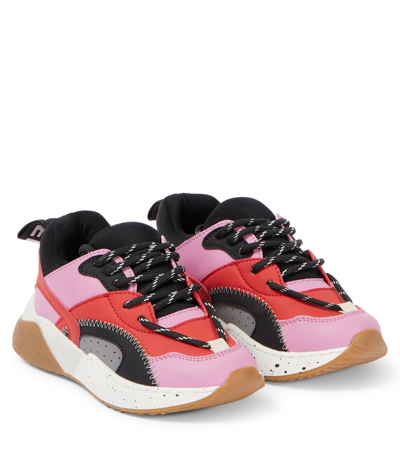 Stella Mccartney Kids' Colorblocked Sneakers In Multicoloured