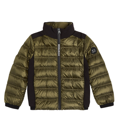 Woolrich Kids' Bering Puffer Jacket In Green