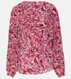 ISABEL MARANT TIPHAINE PRINTED SILK BLOUSE